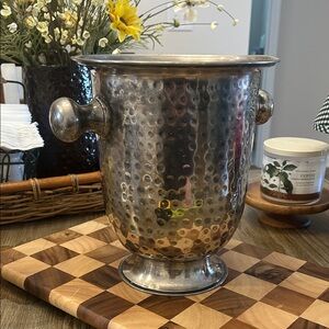 Silver plated champagne chiller 
Vase
Holiday 
Party